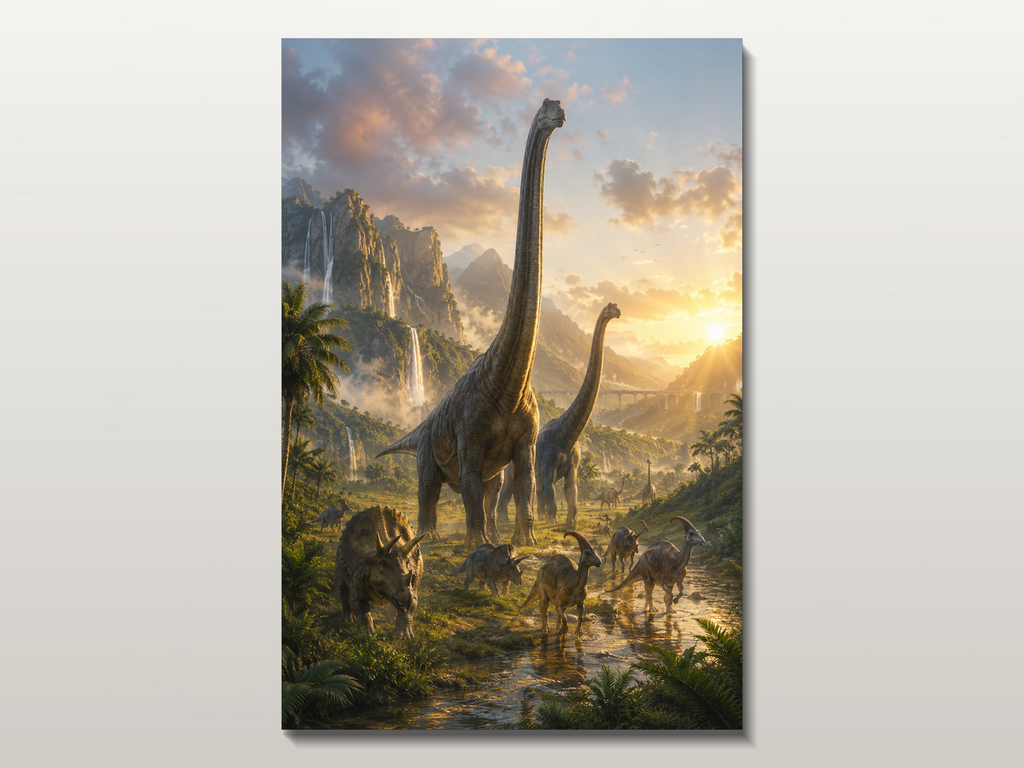 Jurassic World inspired canvas poster 05 clean wall art preview