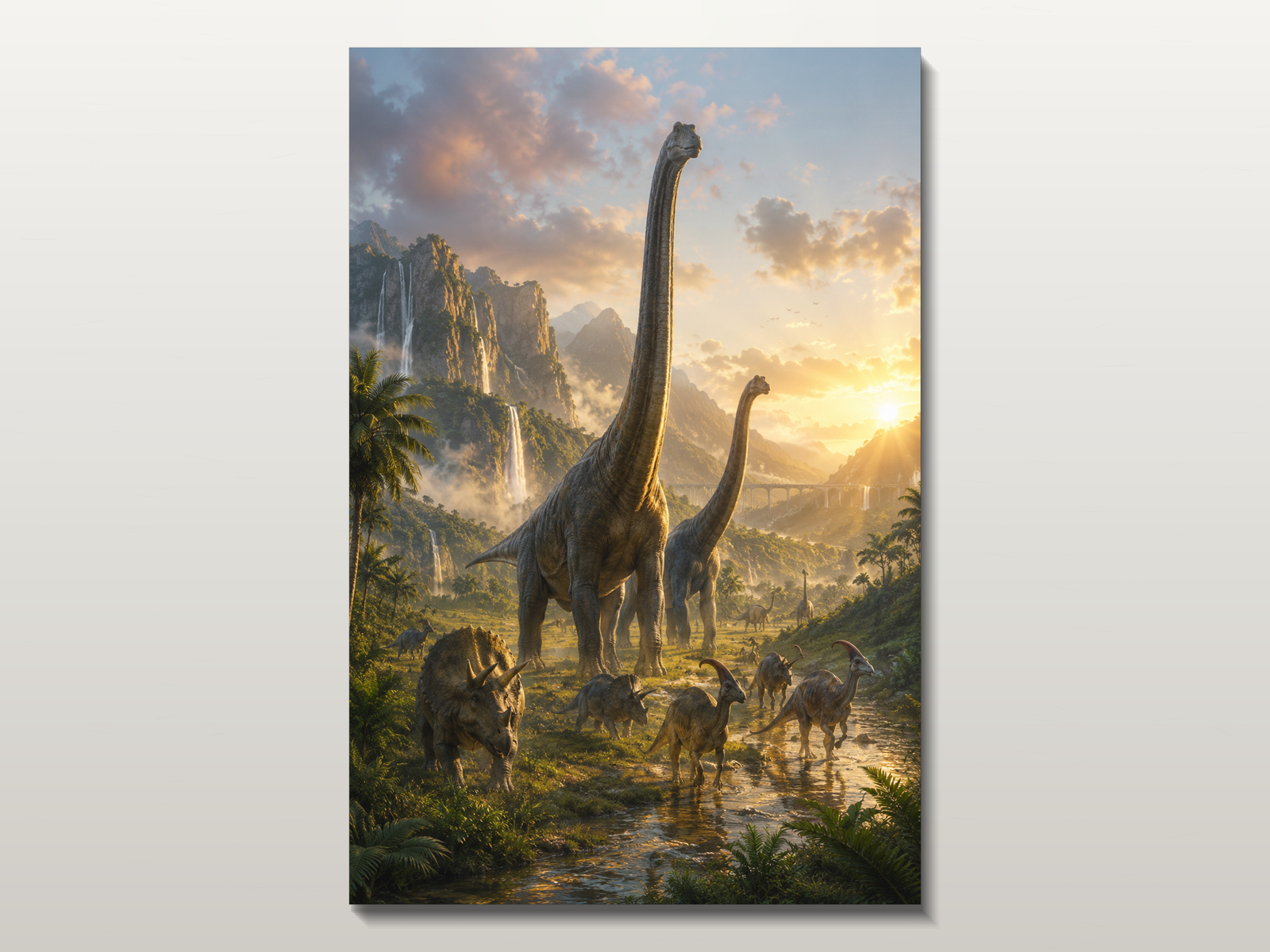 Jurassic World inspired canvas poster 05 clean wall art preview