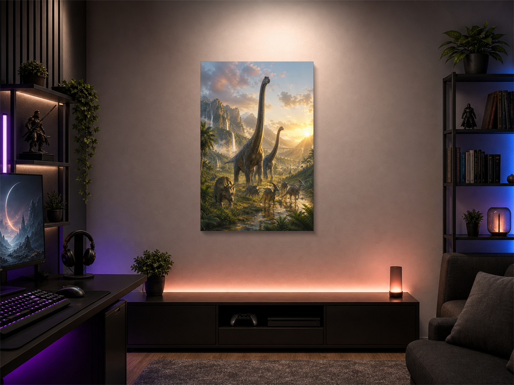 Jurassic World inspired canvas poster 05 room mockup