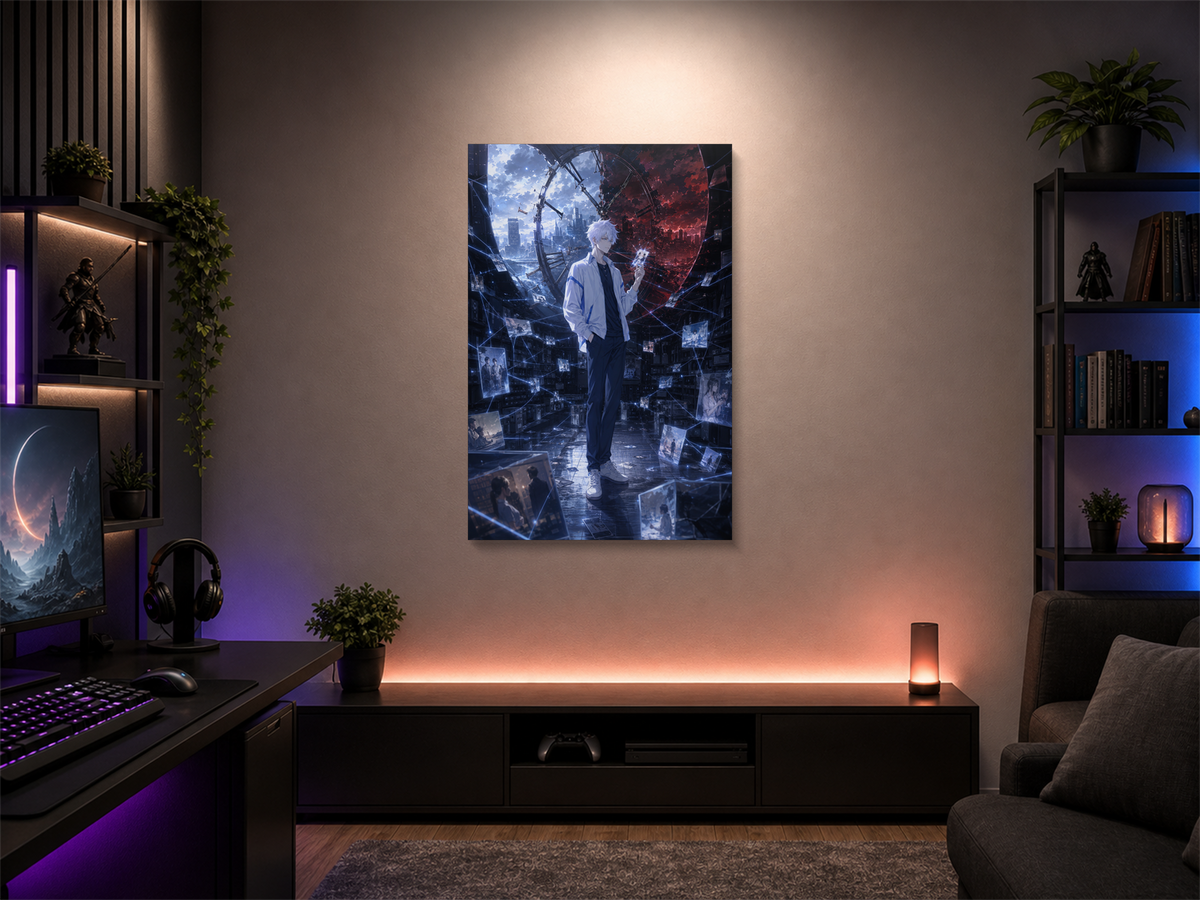Link Click inspired canvas poster 03 wall mockup