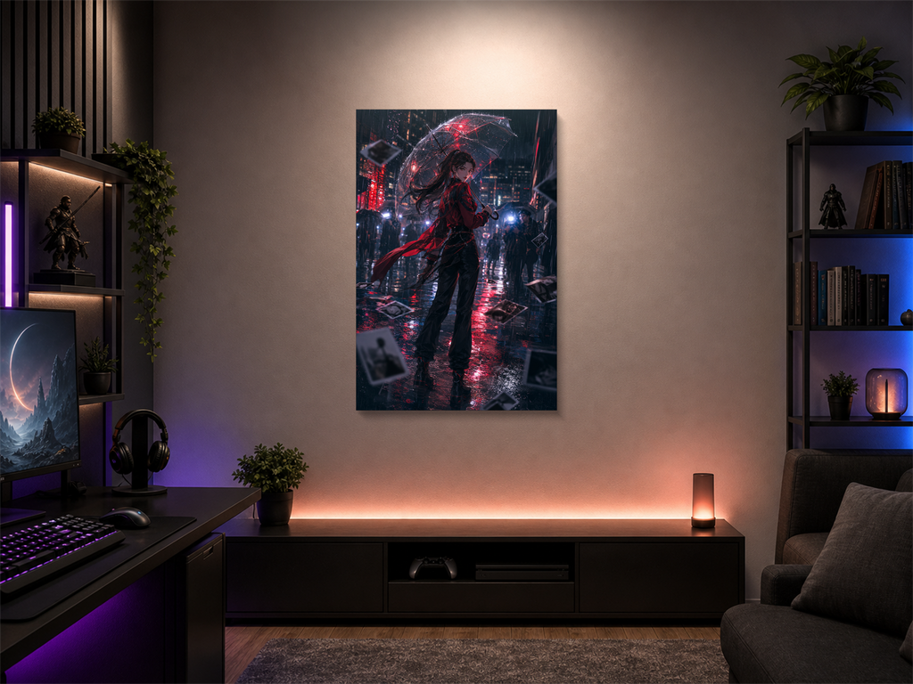 Link Click inspired canvas poster 05 wall mockup