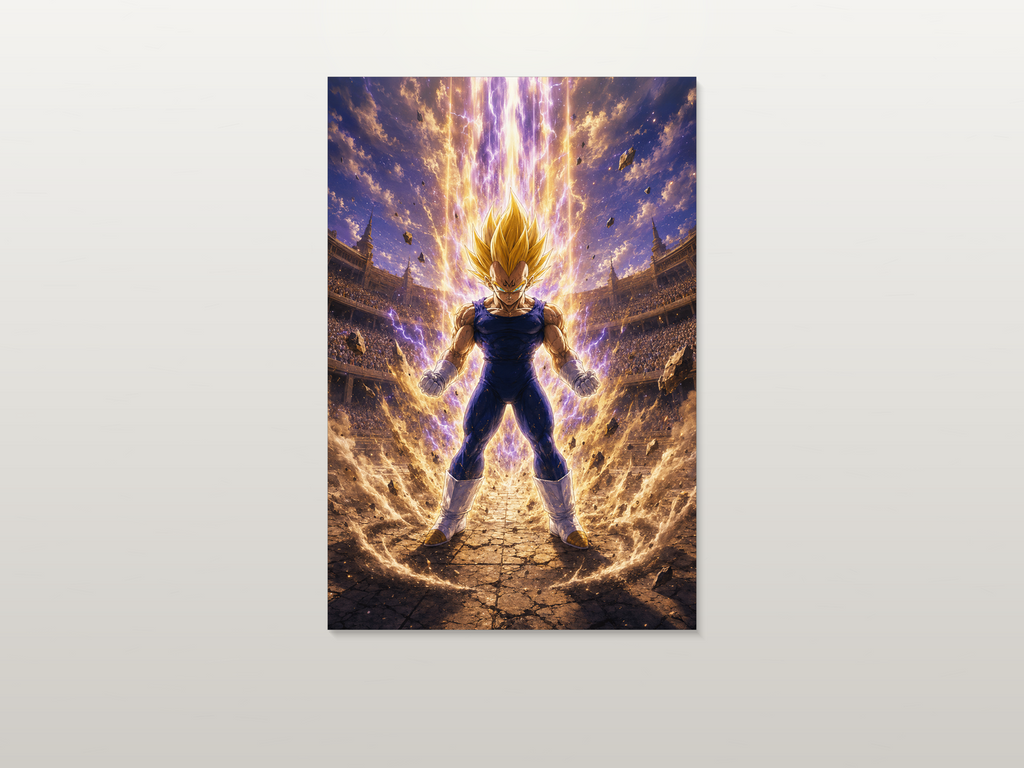 Majin Vegeta inspired canvas poster artwork 02