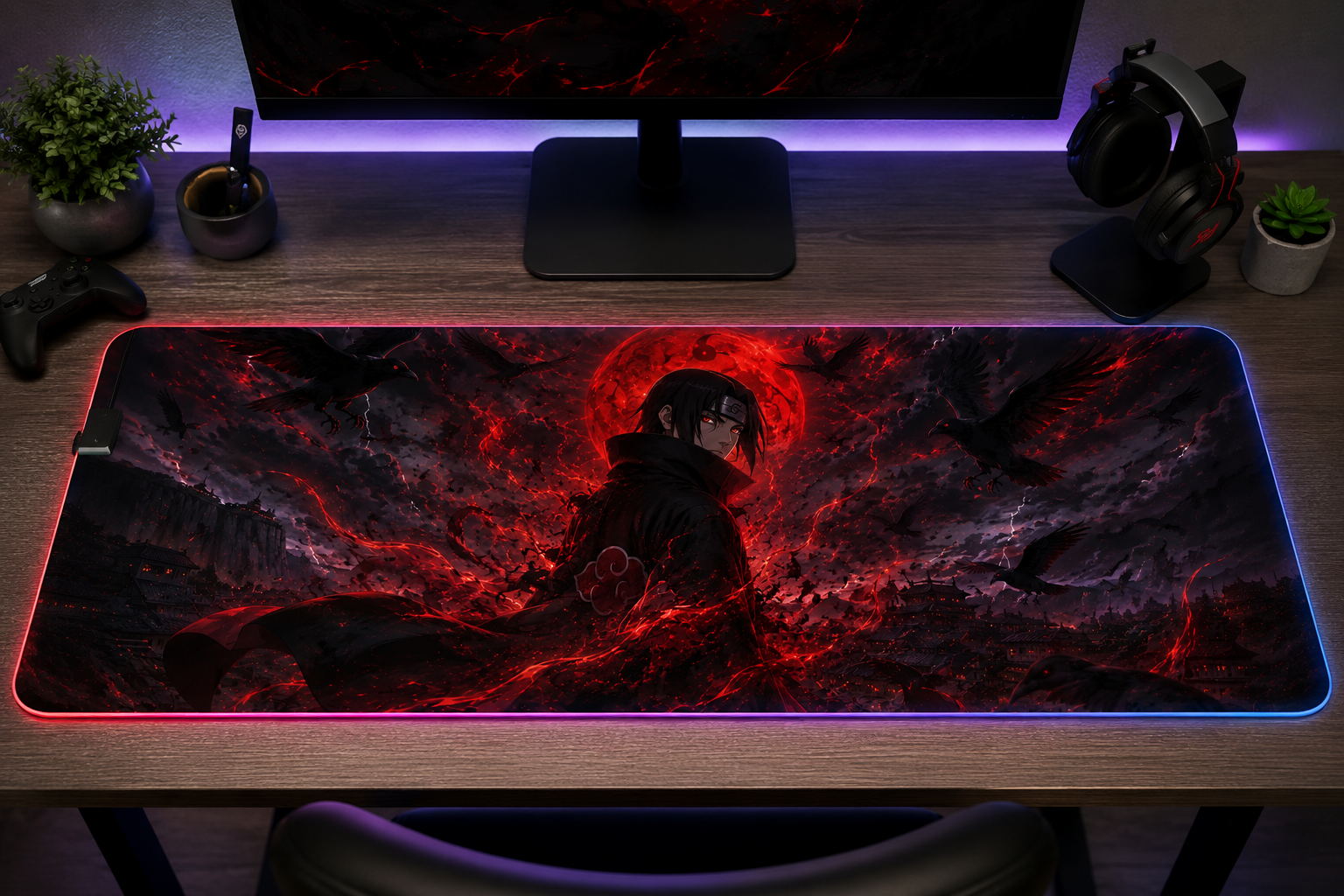 Naruto inspired XXL gaming mouse pad 02 RGB LED
