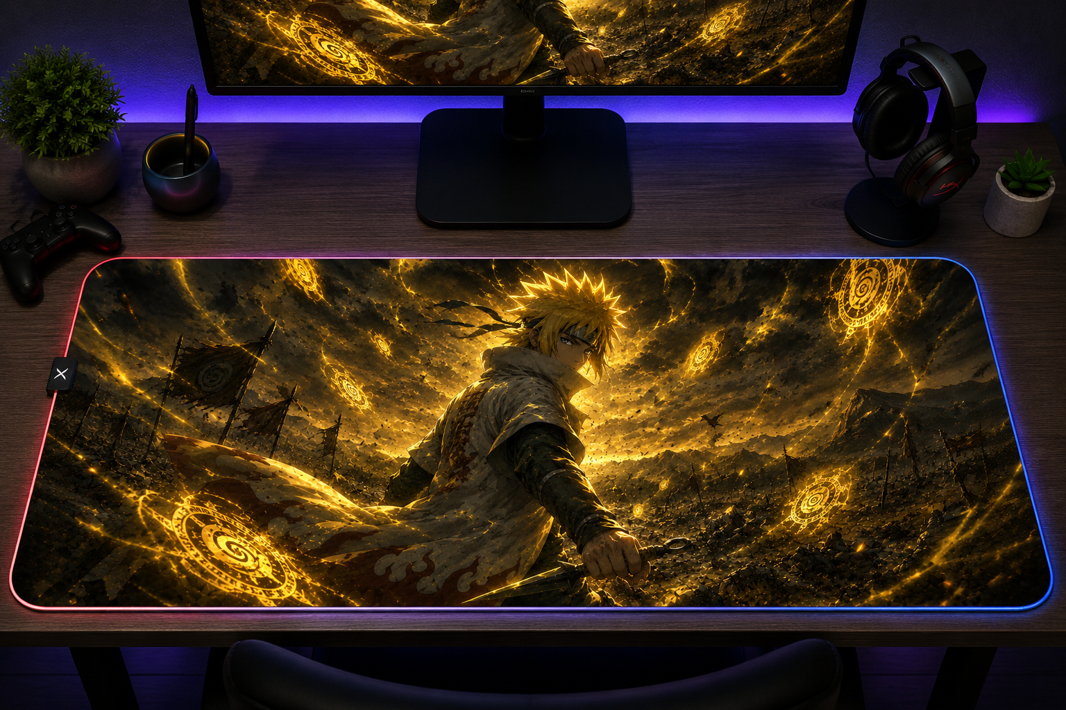 Naruto inspired XXL gaming mouse pad 07 RGB LED