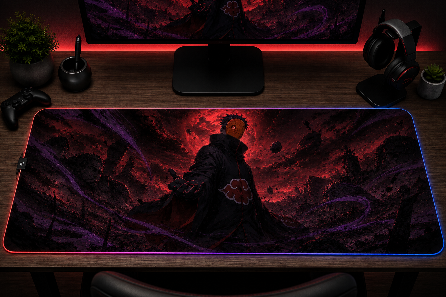 Naruto inspired XXL gaming mouse pad 08 RGB LED