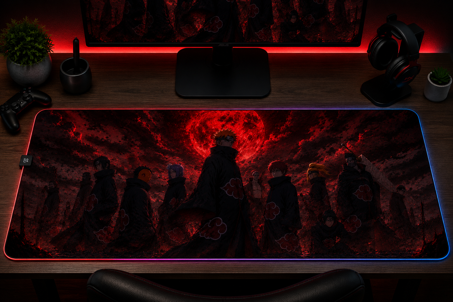 Naruto inspired XXL gaming mouse pad 09 RGB LED