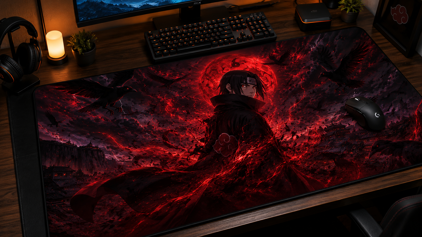 Naruto inspired XXL gaming mouse pad 02 Non-LED