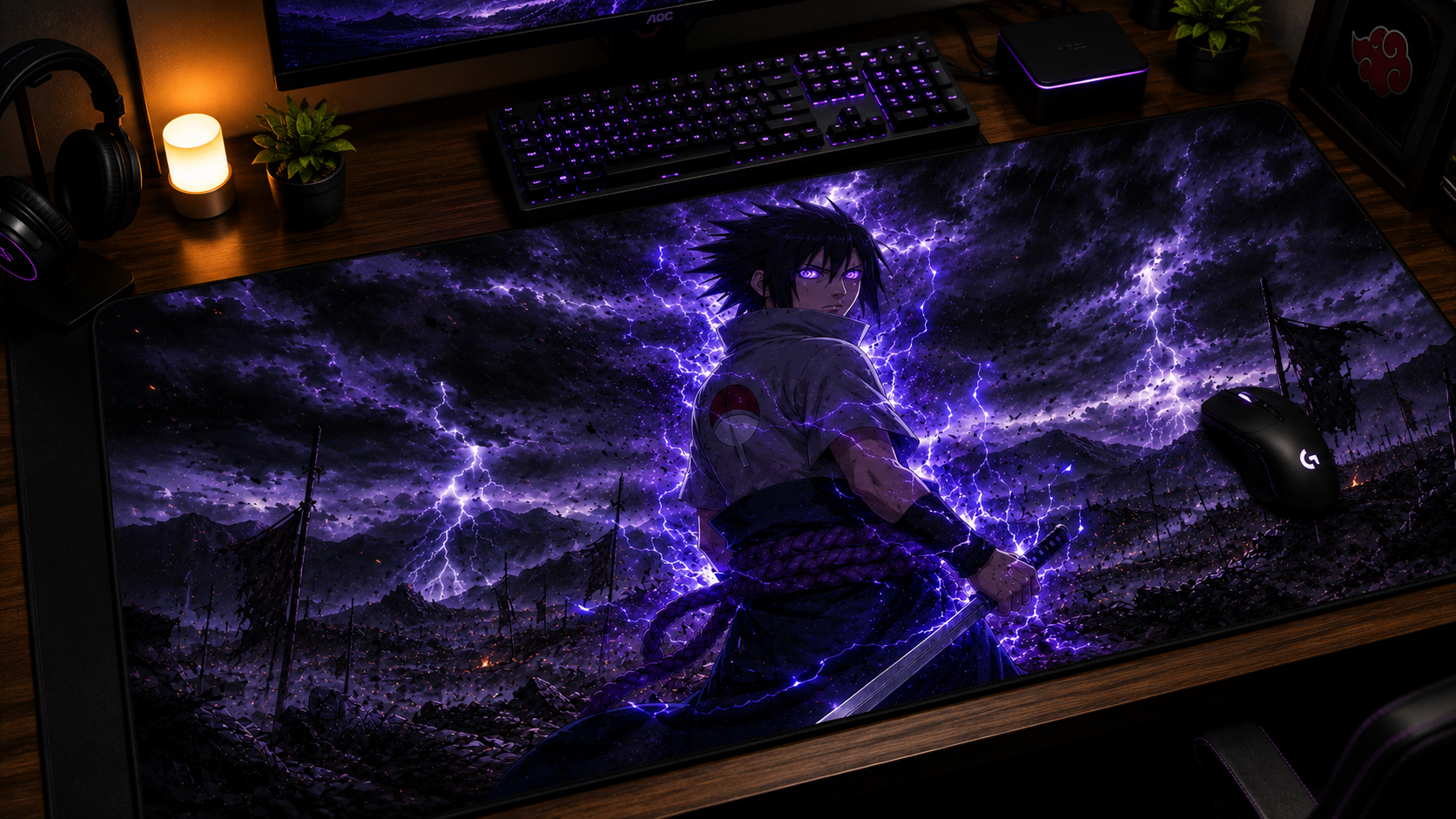 Naruto inspired XXL gaming mouse pad 05 Non-LED