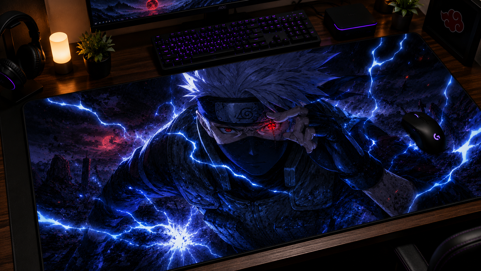 Naruto inspired XXL gaming mouse pad 06 Non-LED