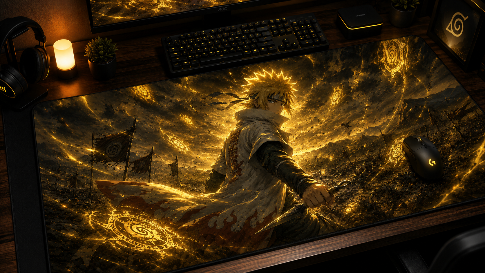 Naruto inspired XXL gaming mouse pad 07 Non-LED
