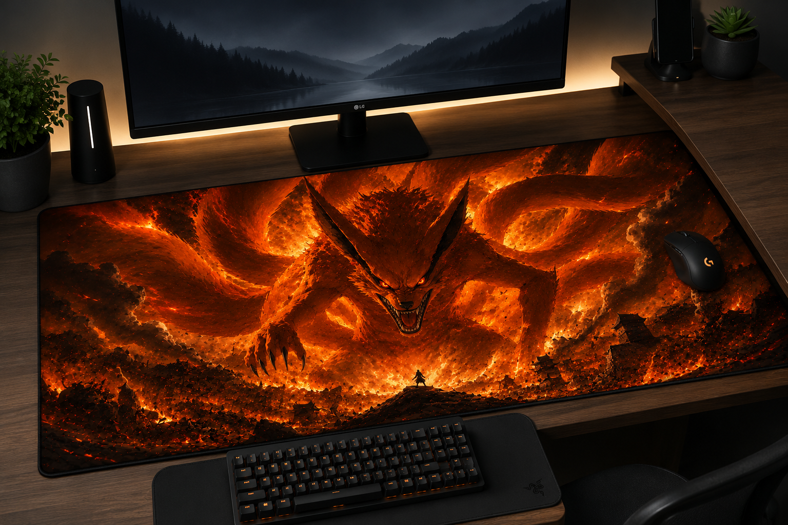 Naruto inspired XXL gaming mouse pad 10 Non-LED