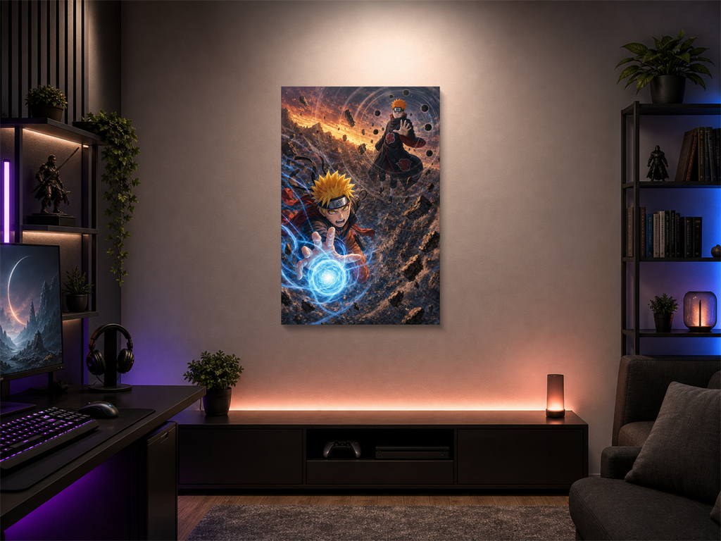 Naruto inspired canvas poster room mockup 03