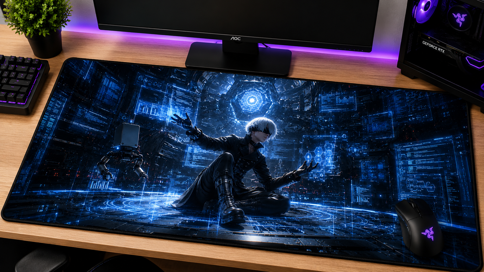 NieR 2B inspired XXL gaming mouse pad 07 non LED