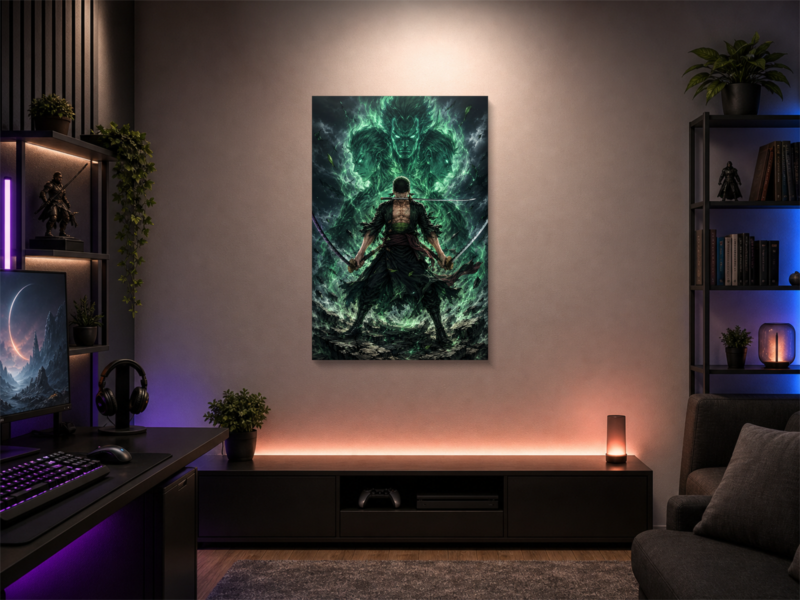One Piece inspired canvas poster 02 room mockup