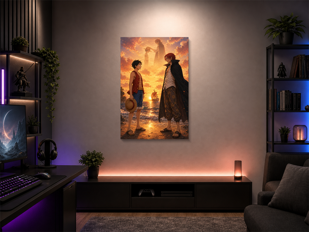 One Piece inspired canvas poster 03 room mockup