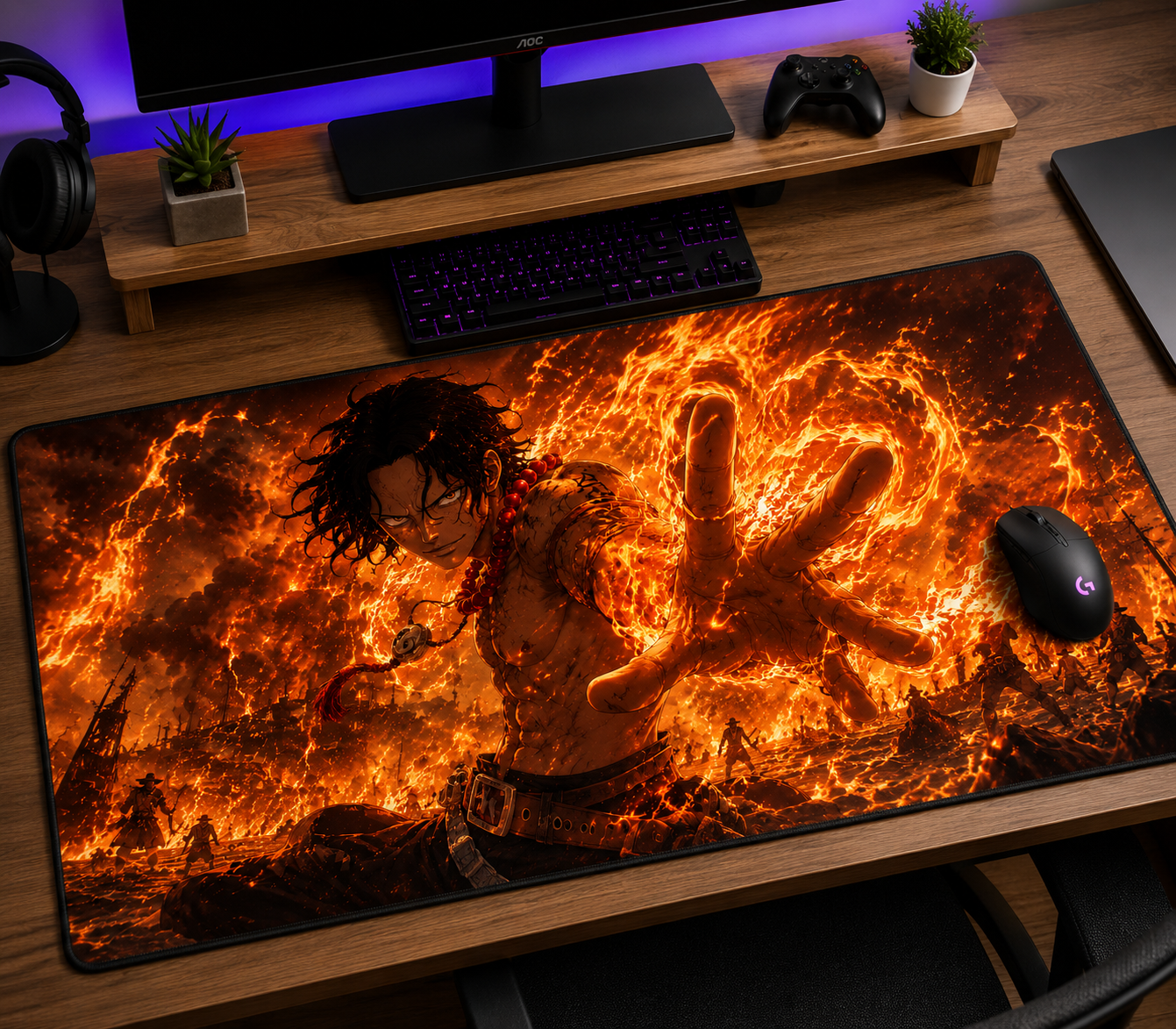 One Piece inspired XXL gaming mouse pad 05 Non-LED version