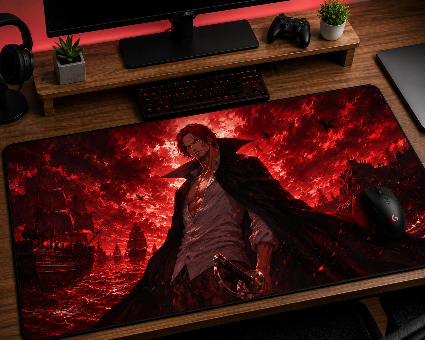 One Piece inspired XXL gaming mouse pad 07 Non-LED version