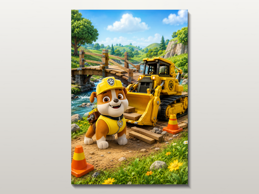 Paw Patrol inspired canvas poster 02 clean wall art preview
