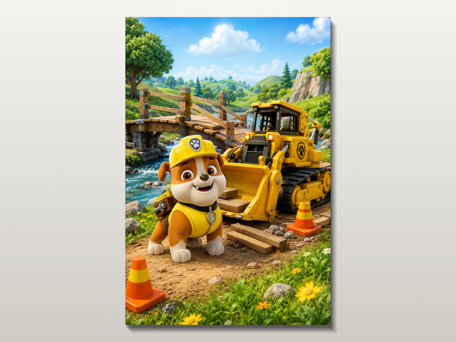 Paw Patrol inspired canvas poster 02 clean wall art preview