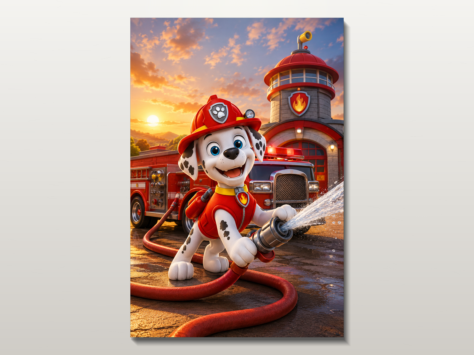 Paw Patrol inspired canvas poster 03 clean wall art preview