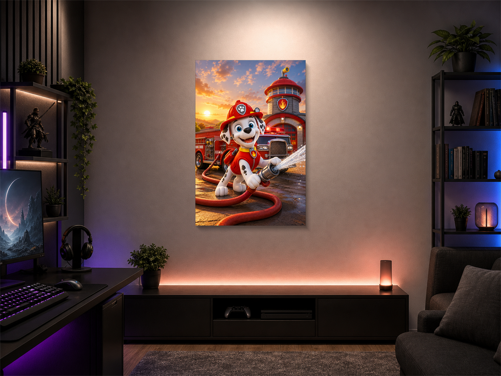 Paw Patrol inspired canvas poster 03 room mockup