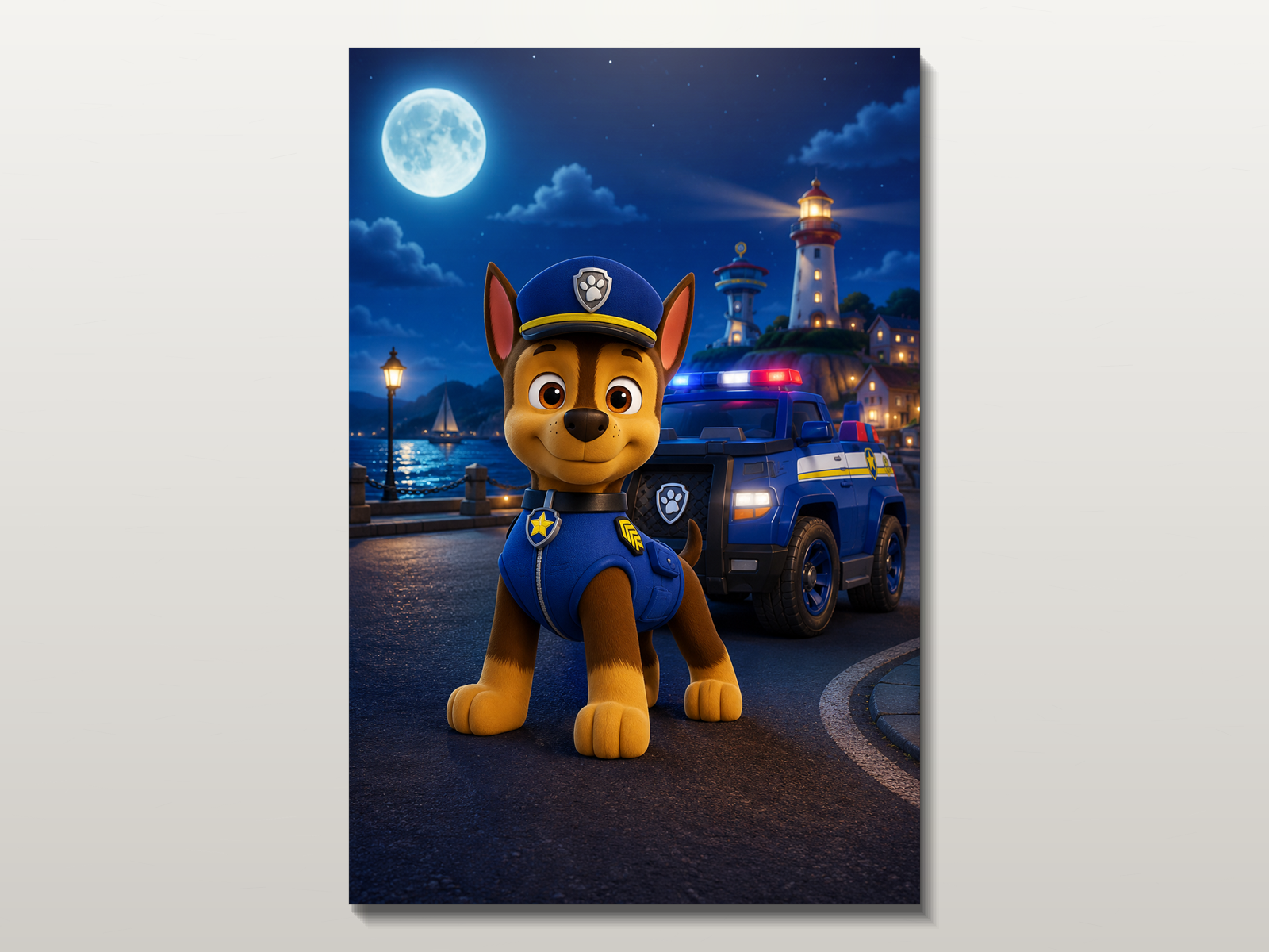 Paw Patrol inspired canvas poster 04 clean wall art preview