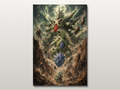 Pokemon Evolutions inspired canvas poster 02 clean wall art preview