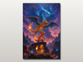 Pokemon Evolutions inspired canvas poster 05 clean wall art preview