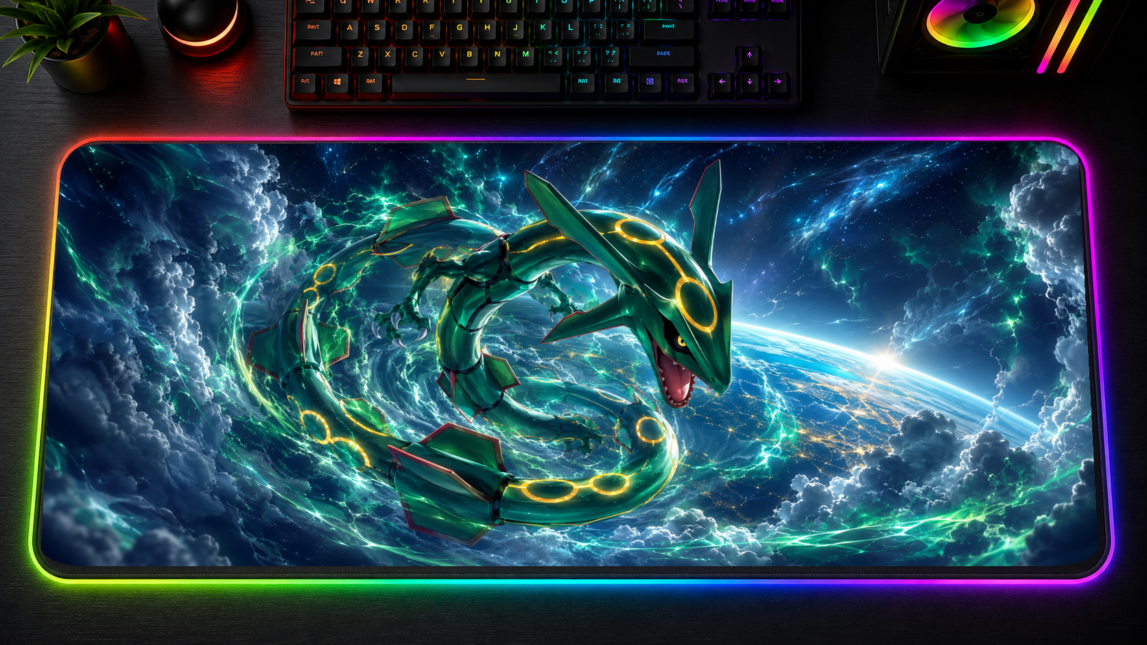 Pokemon inspired XXL gaming mouse pad 01 LED RGB version, 3 mm thick