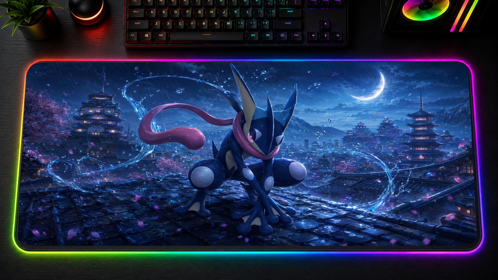 Pokemon inspired XXL gaming mouse pad 03 LED RGB version, 3 mm thick