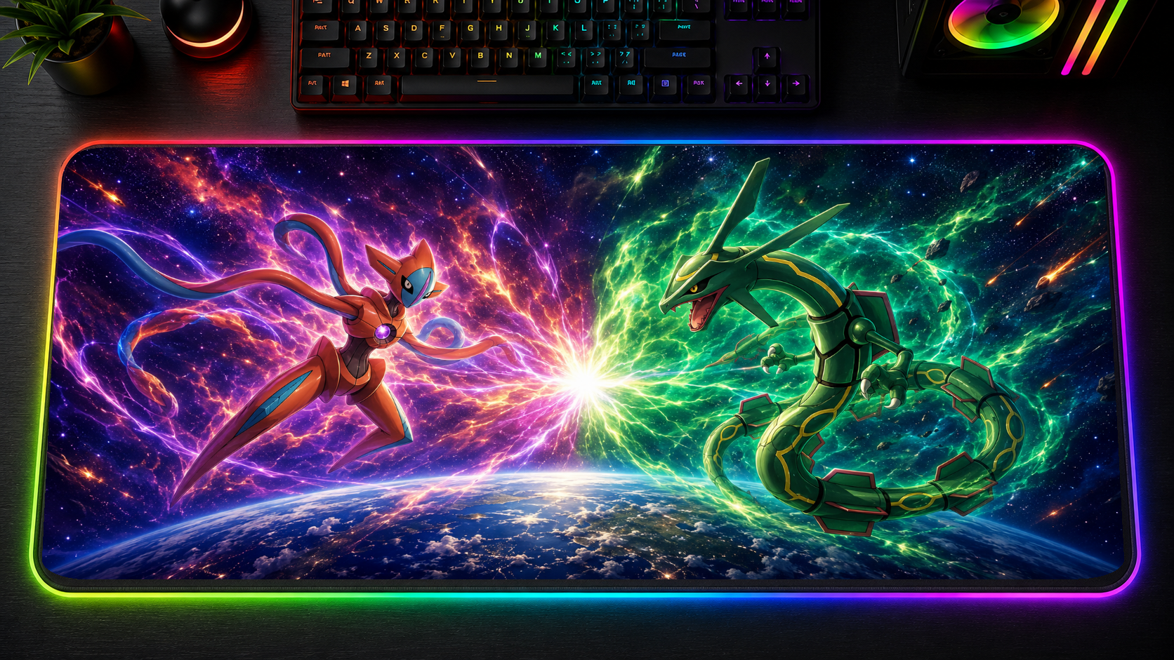Pokemon inspired XXL gaming mouse pad 08 LED RGB version, 3 mm thick
