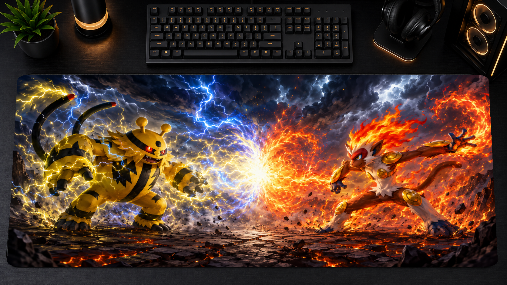 Pokemon inspired XXL gaming mouse pad 05 Non-LED version, 3 mm thick