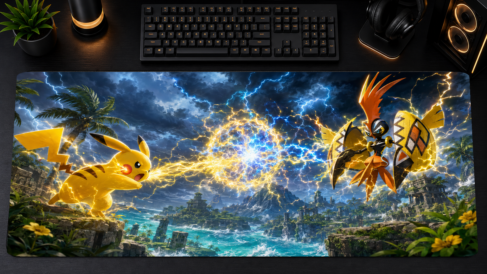 Pokemon inspired XXL gaming mouse pad 06 Non-LED version, 3 mm thick