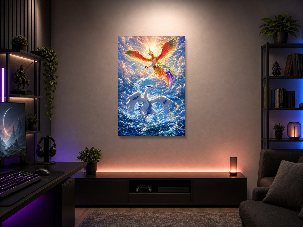 Pokemon inspired canvas poster room mockup 02