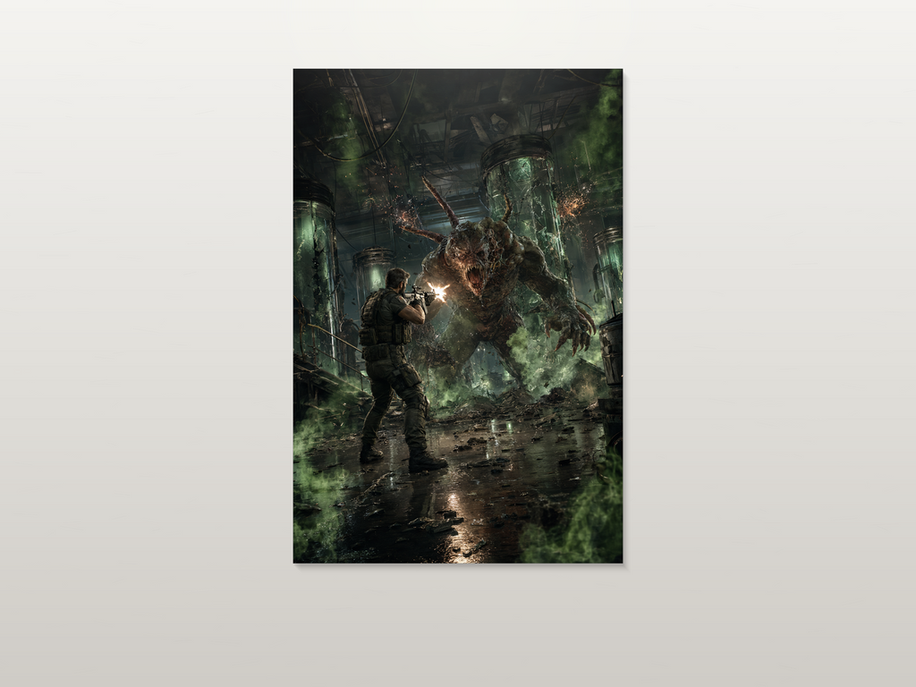 Resident Evil inspired canvas poster artwork 02