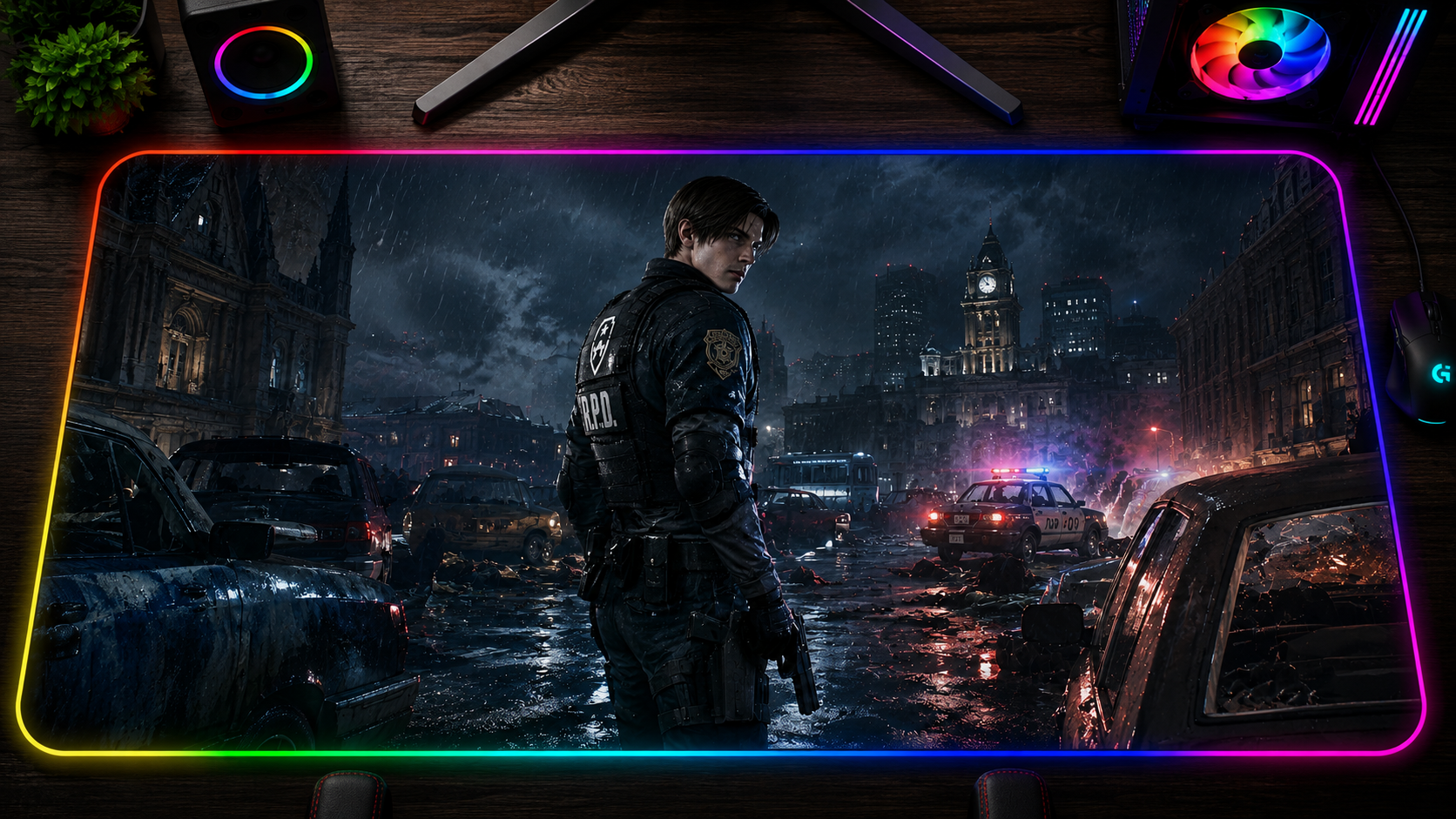 Resident Evil Inspired XXL Gaming Mouse Pad 01 LED