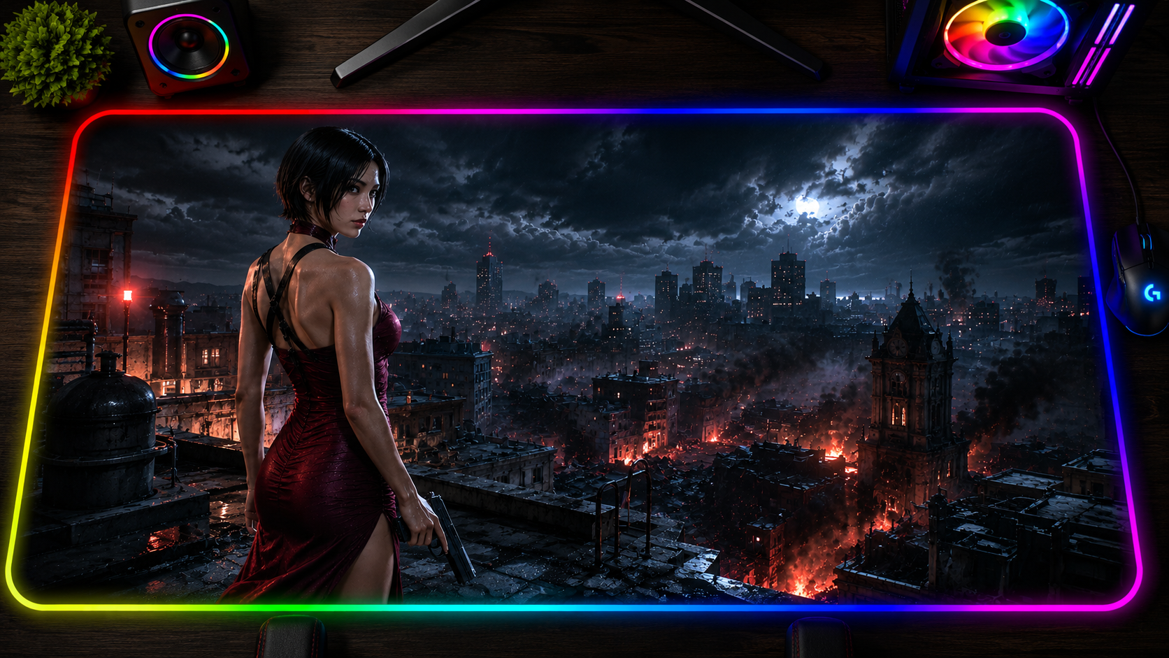 Resident Evil Inspired XXL Gaming Mouse Pad 02 LED