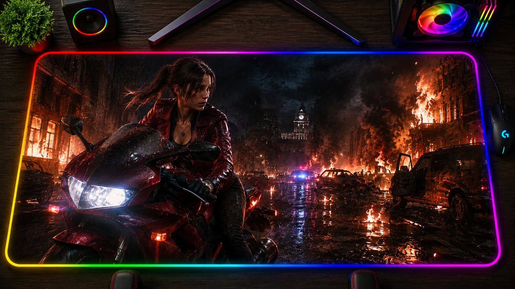 Resident Evil Inspired XXL Gaming Mouse Pad 04 LED