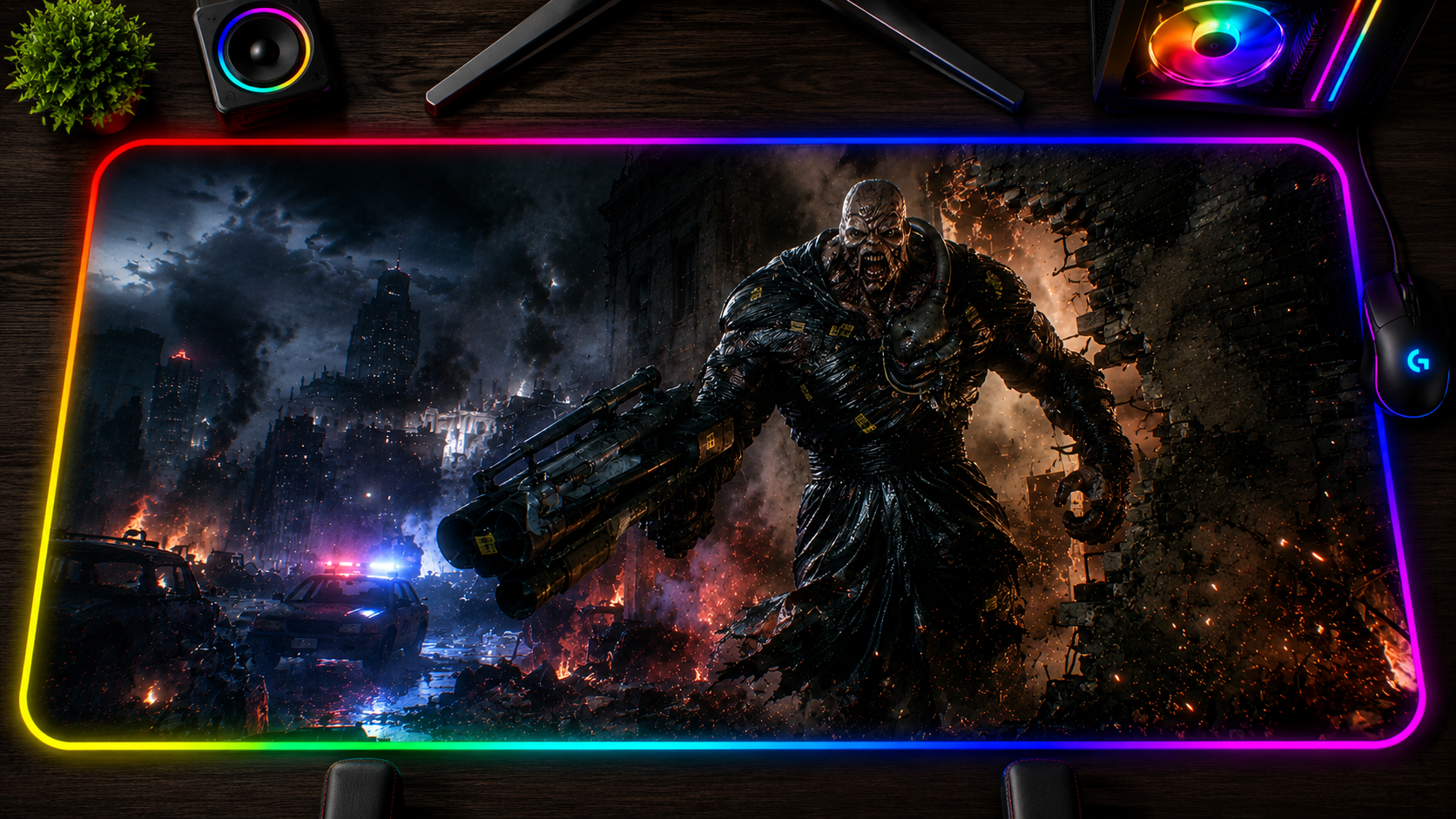 Resident Evil Inspired XXL Gaming Mouse Pad 06 LED