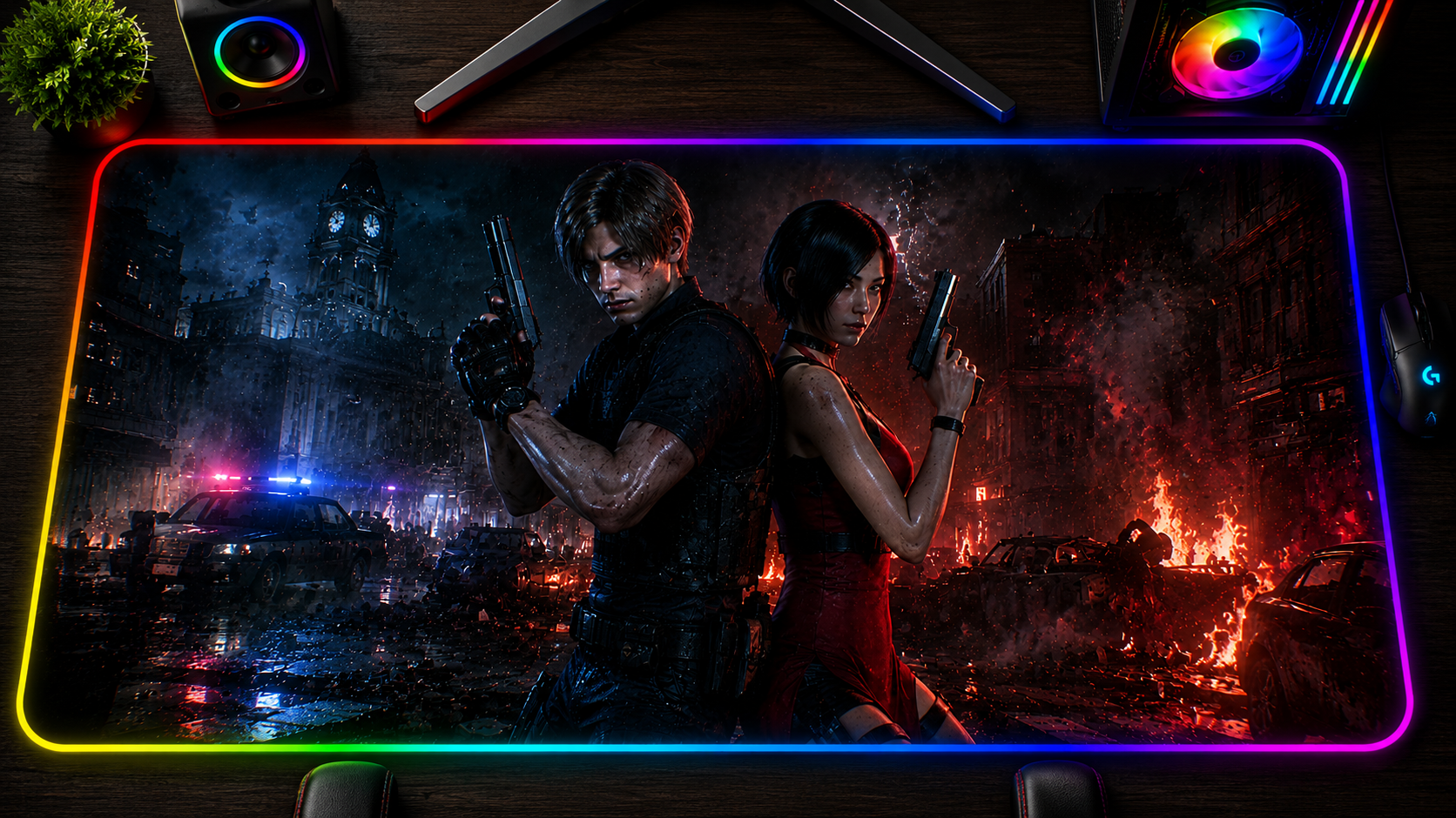Resident Evil Inspired XXL Gaming Mouse Pad 08 LED
