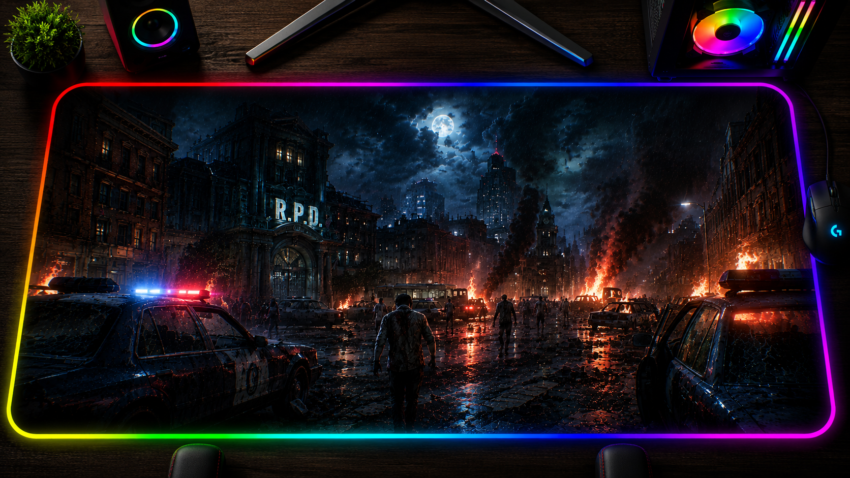 Resident Evil Inspired XXL Gaming Mouse Pad 09 LED