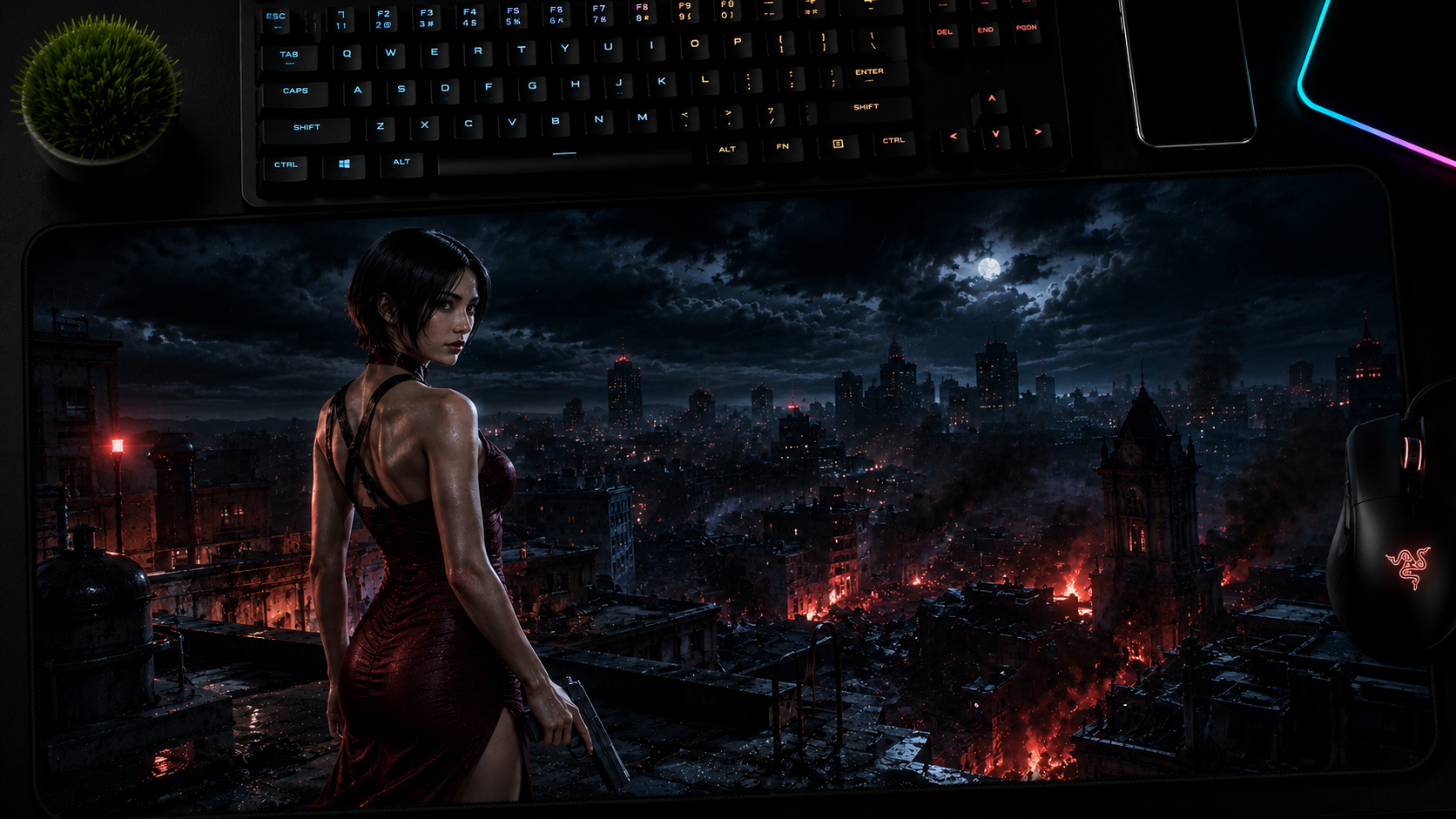 Resident Evil Inspired XXL Gaming Mouse Pad 02 Non-LED