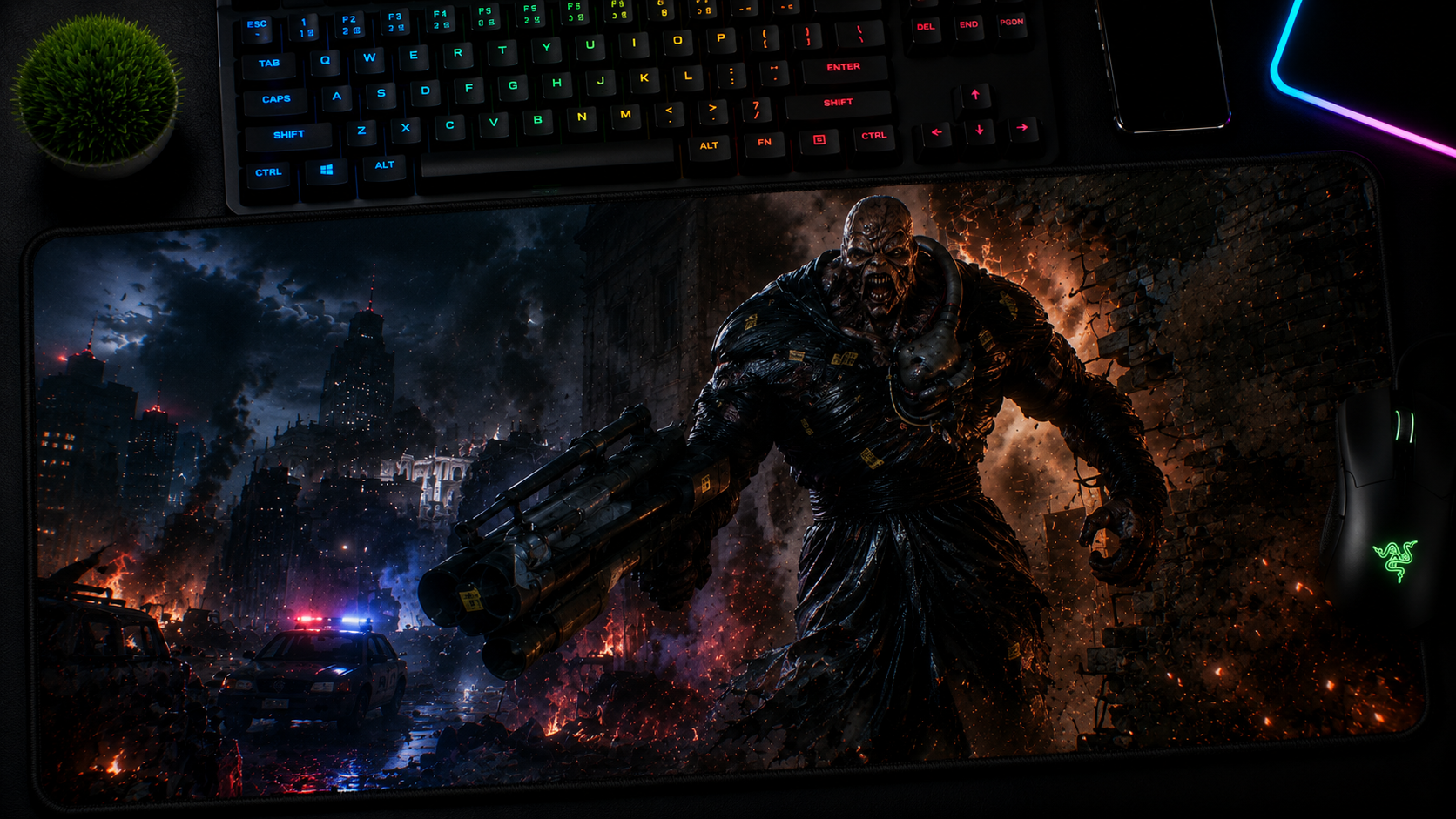 Resident Evil Inspired XXL Gaming Mouse Pad 06 Non-LED