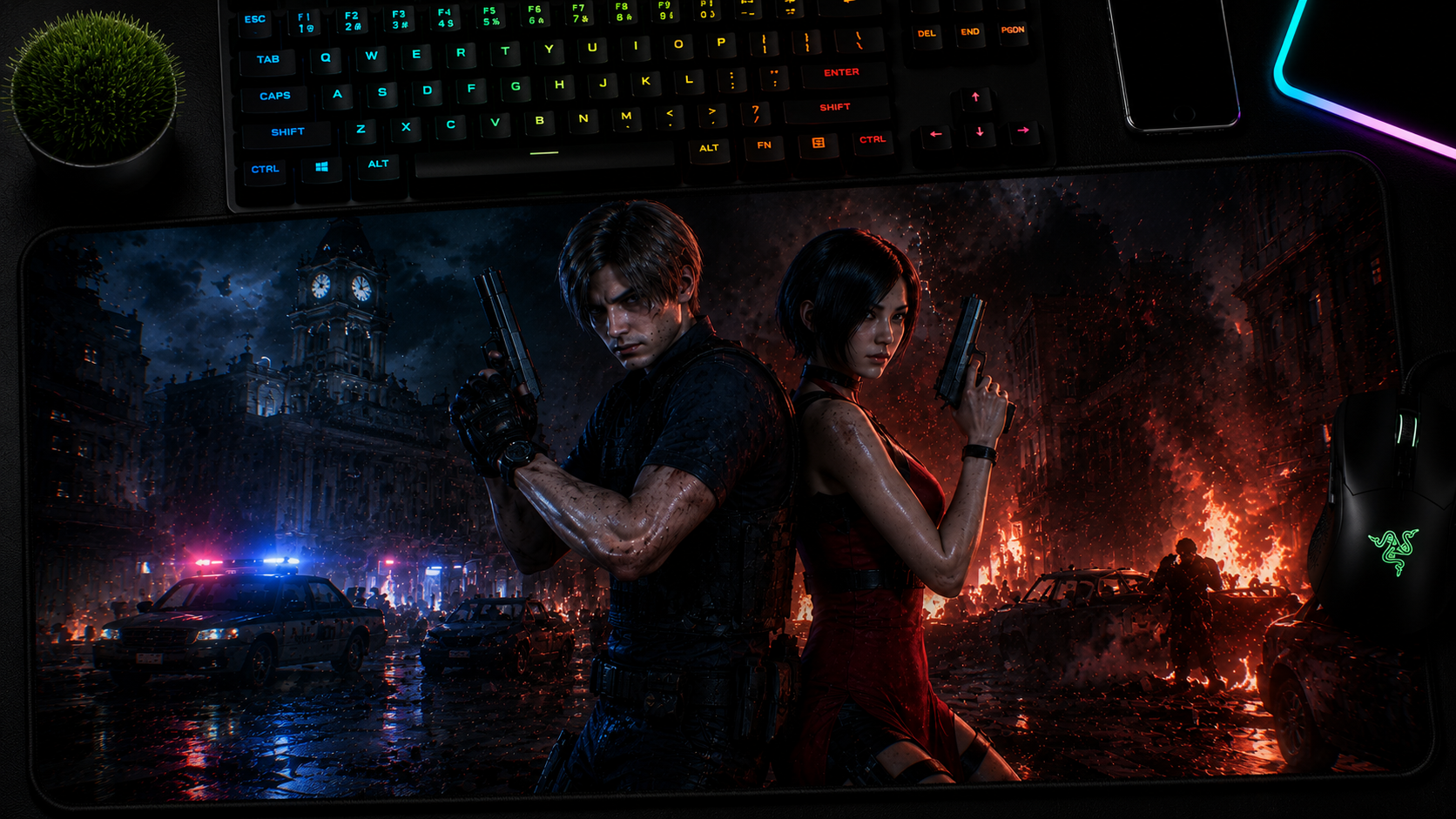 Resident Evil Inspired XXL Gaming Mouse Pad 08 Non-LED