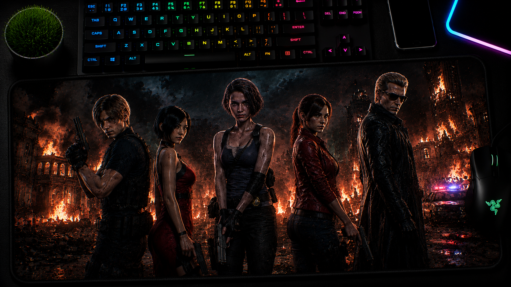 Resident Evil Inspired XXL Gaming Mouse Pad 10 Non-LED