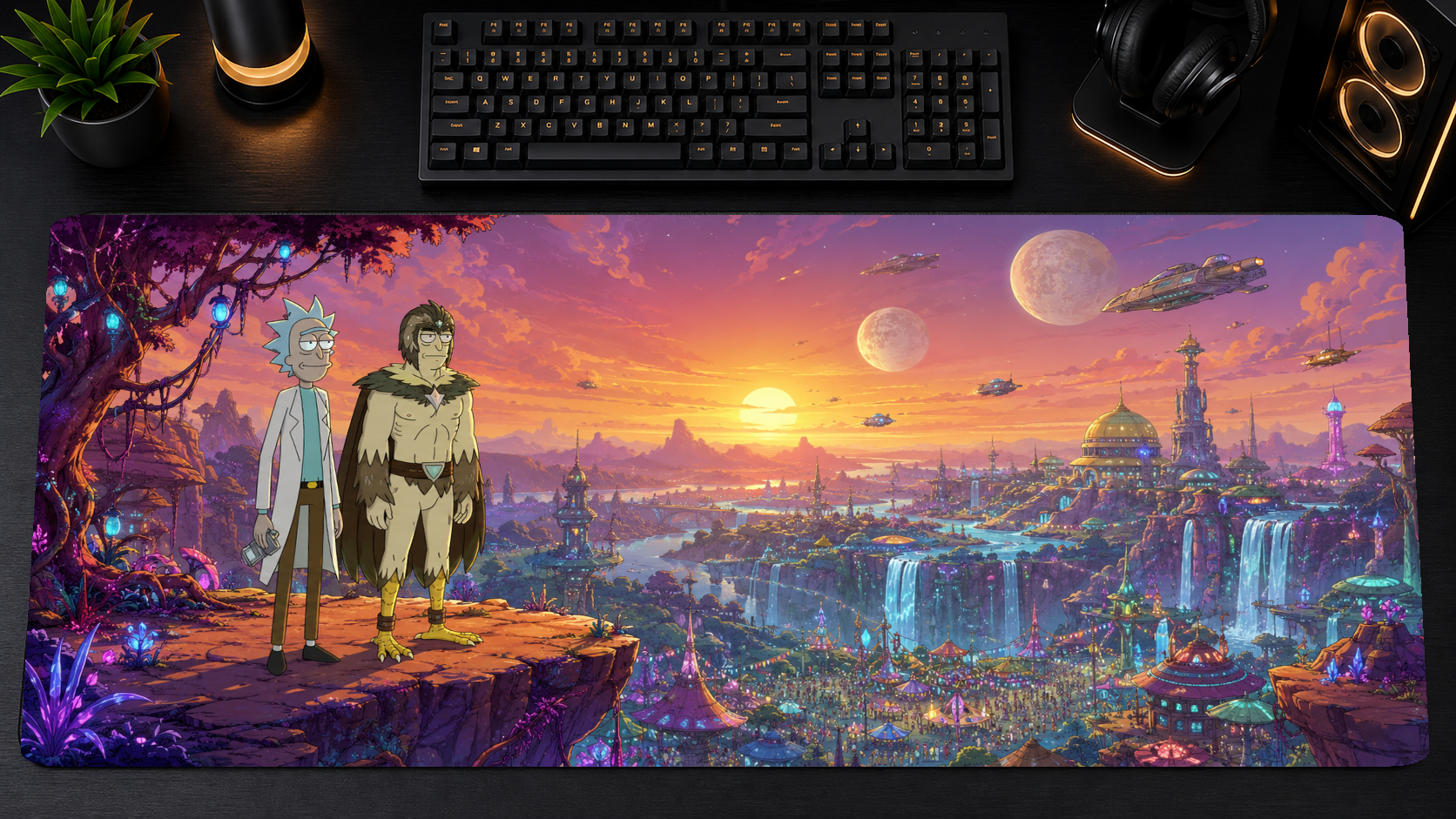 Rick and Morty inspired XXL gaming mouse pad 06 Non-LED version, 3 mm thick