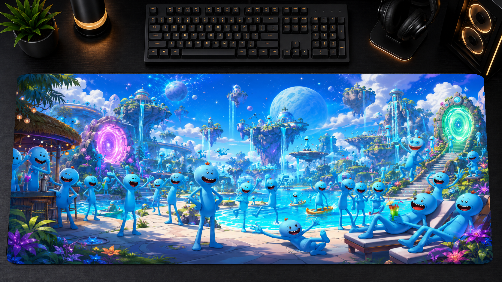 Rick and Morty inspired XXL gaming mouse pad 07 Non-LED version, 3 mm thick