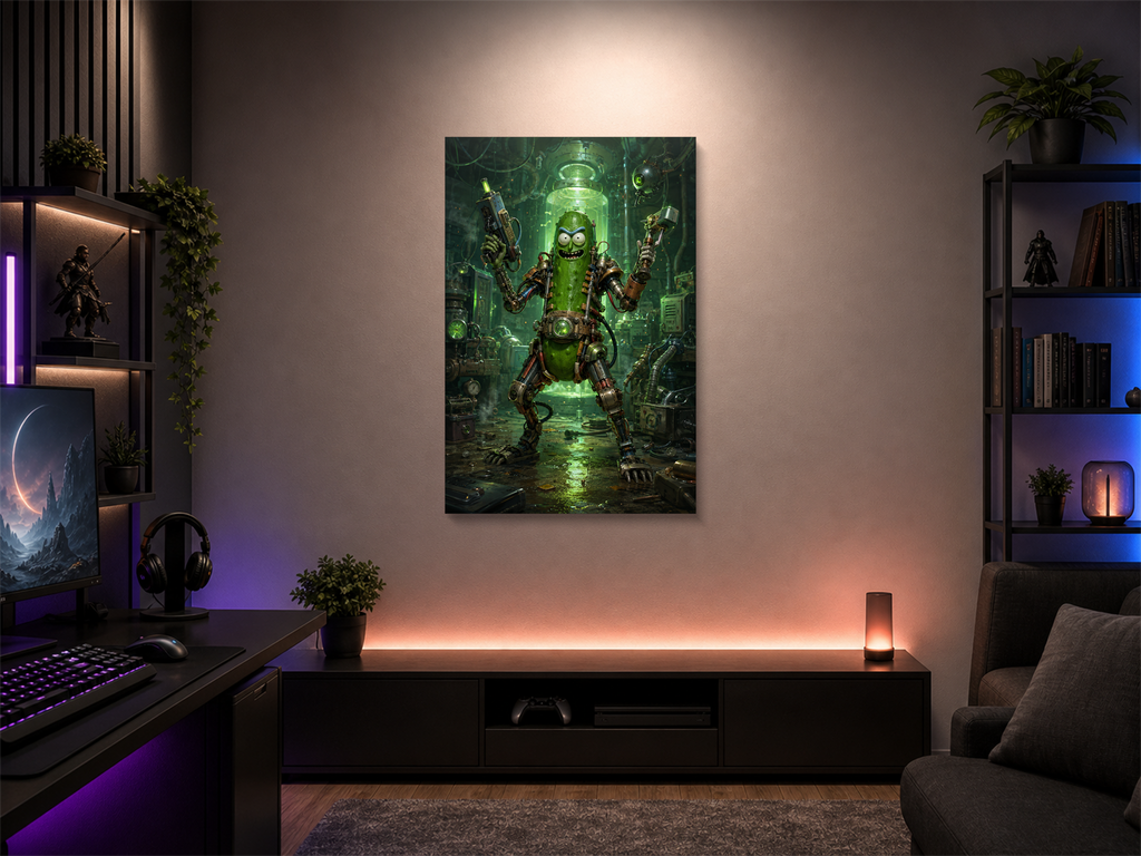 Rick and Morty inspired canvas poster room mockup 02