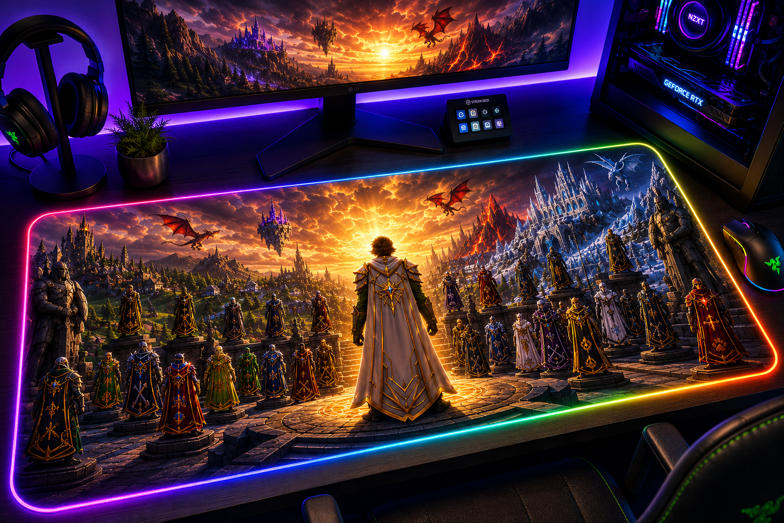 RuneScape Inspired XXL Gaming Mouse Pad 03 LED