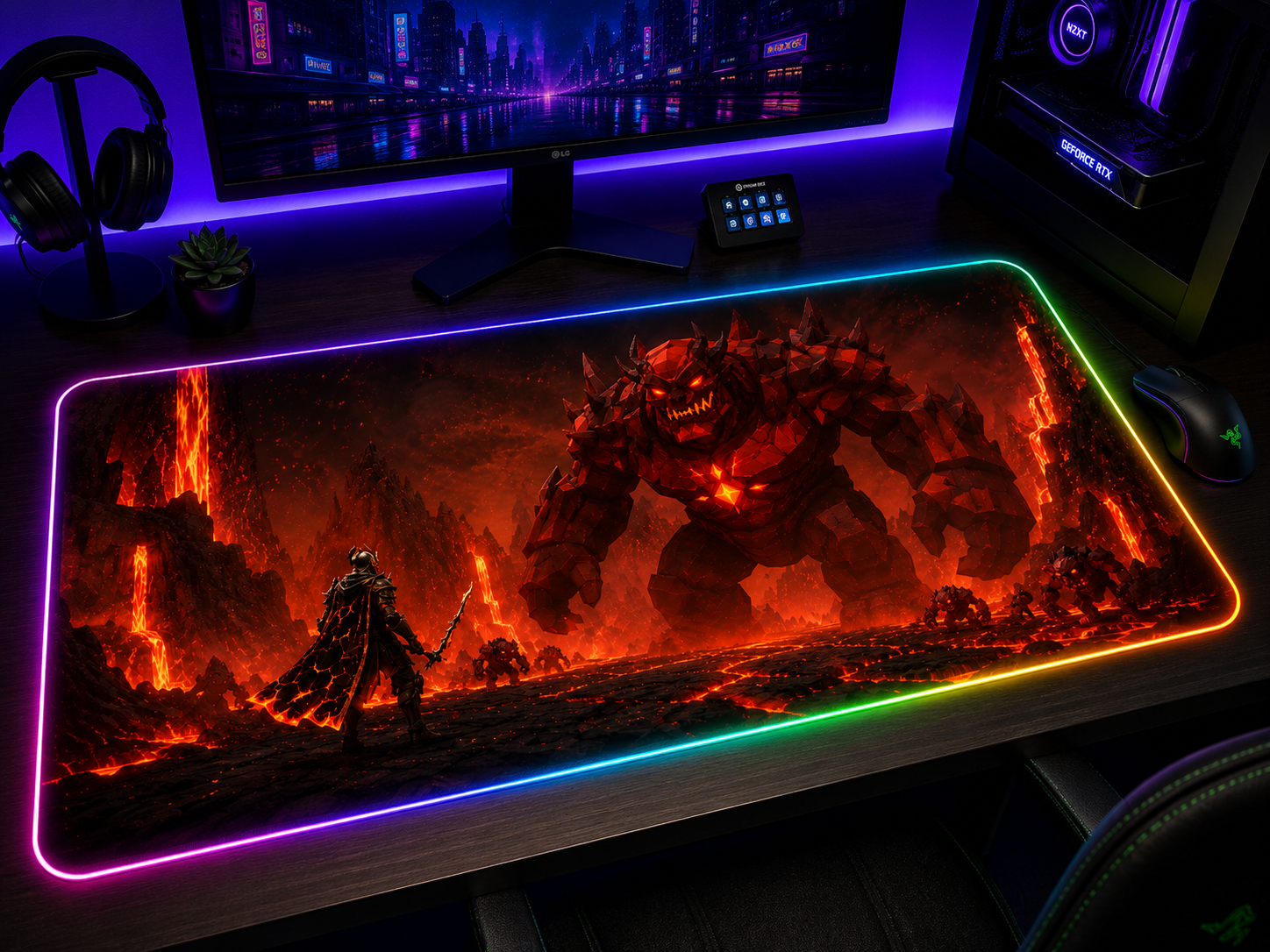 RuneScape Inspired XXL Gaming Mouse Pad 06 LED